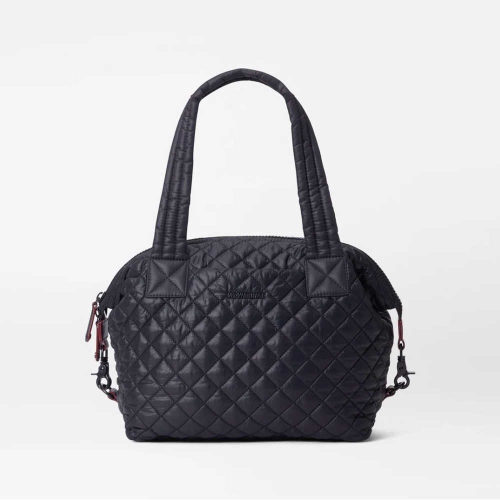MZ Wallace Medium Sutton Quilted Black Shoulder Bag